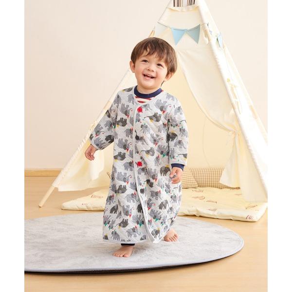 『タイムセール実施中』※このアイテムは返品・交換対象外商品です。ZOZO問い合わせ番号:86727157ショップ:Combi mini，コンビミニブランド:combimini，コンビミニ商品名:あったかキルトガウン兼用スリーパー（汽車・花う...