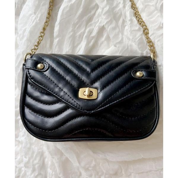 ショルダーバッグ バッグ ミニ ミニポーチ付きキルティングチェーンクロスバッグ レディース