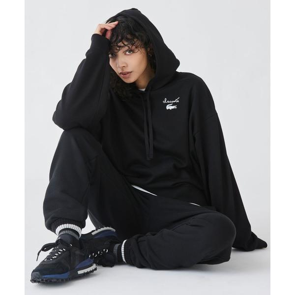 パーカー 裏パイル クロップド丈 ワイドスウェットパーカー /フーディー レディース