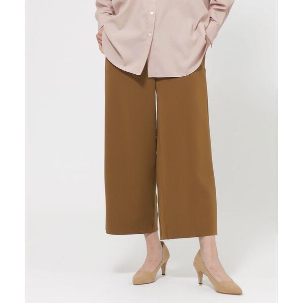 パンツ 「ウォッシャブル」ダンボールニットワイドクロップドパンツ レディース