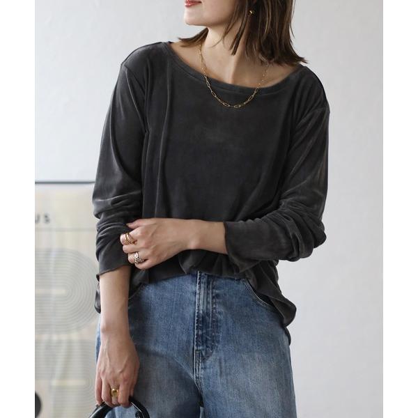 ZOZO問い合わせ番号:86762097ショップ:Bonjour Sagan，ボンジュールサガンブランド:Bonjour Sagan，ボンジュールサガン商品名:リラックスシアーベロアロンTカテゴリ:トップス>Tシャツ/カットソーブラン...