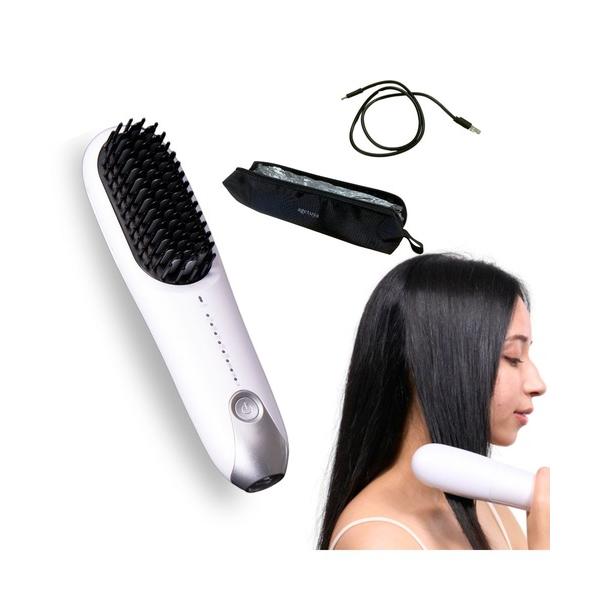 ※このアイテムは返品・交換対象外商品です。コスメ商品ZOZO問い合わせ番号:86765001ショップ:AGETUYA，アゲツヤブランド:AGETUYA，アゲツヤ商品名:AGETUYA コードレスミニブラシアイロンプラス [耐熱ポーチ付き]カ...