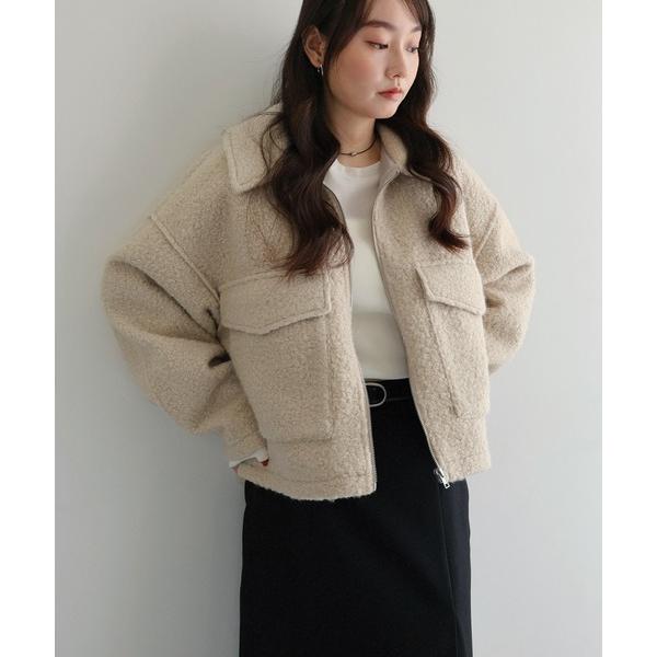 ZOZO問い合わせ番号:86766808ショップ:andme，アンドミーブランド:andme，アンドミー商品名:ダブルポケットシープ調ボアジャケットブルゾンカテゴリ:ジャケット/アウター>ブルゾンブランド品番:6002317素材:【表...