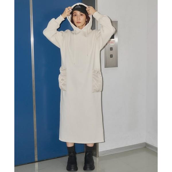 ZOZO問い合わせ番号:86800173ショップ:Auntie Rosa，アンティローザブランド:Auntie Rosa Holiday，アンティローザホリデー商品名:裏起毛ワークポケットワンピースカテゴリ:ワンピース/ドレス>ワンピ...