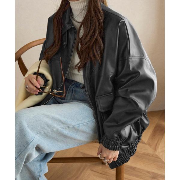 ZOZO問い合わせ番号:86802059ショップ:kobelettuce，コウベレタスブランド:KOBE LETTUCE，コウベレタス商品名:ファー襟付2Wayフェイクレザージップアップブルゾンカテゴリ:ジャケット/アウター>ブルゾン...