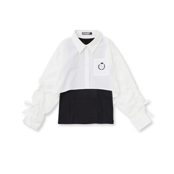 『タイムセール実施中』ZOZO問い合わせ番号:86903924ショップ:BEBE ONLINE STORE，ベベ オンラインストアブランド:ZIDDY，ジディ商品名:【 ニコ☆プチ 掲載 】ドロストショート丈シャツ＆タンクトップセット(13...