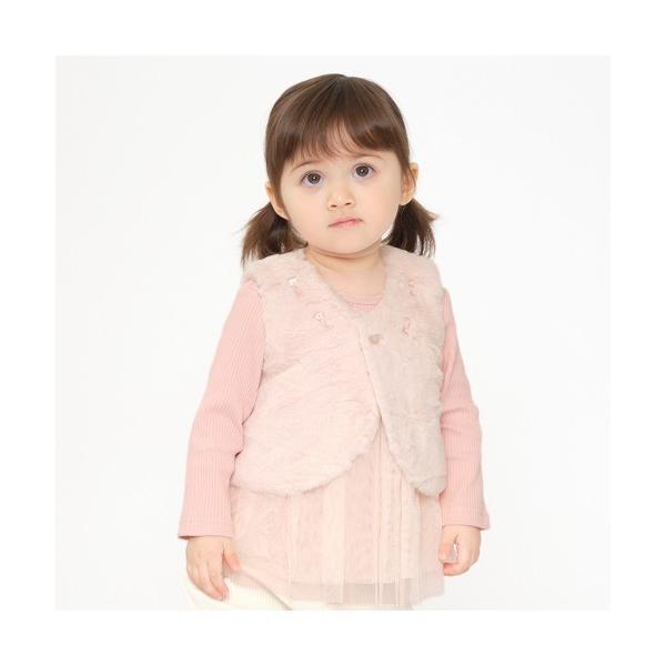 『セール実施中』ZOZO問い合わせ番号:86904350ショップ:こどもの森e-shop，コドモノモリイーショップブランド:kids zoo，キッズズー商品名:フェイクファーベストカテゴリ:トップス>ベストブランド品番:W62210素...