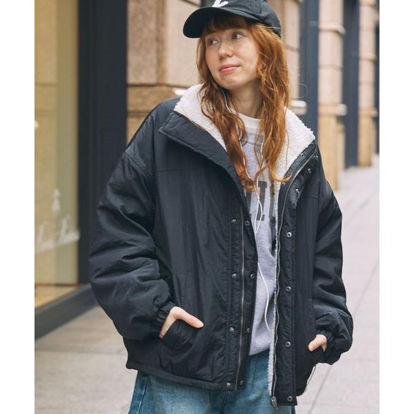 『セール実施中』ZOZO問い合わせ番号:86905126ショップ:MONO-MART，モノマートブランド:MONO-MART LADY'S，モノマートレディース，MONO-MART，モノマート商品名:ボア×ナイロン リバーシブル スタンド ...