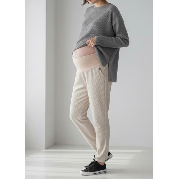 ZOZO問い合わせ番号:86943698ショップ:300mc，スリーハンドレッドエムシーブランド:SALTMINT，ソルトミント商品名:《マタニティ》お腹をつつむ 美脚あったかストレッチリブパンツカテゴリ:ママ＆ベビー>マタニティウェ...