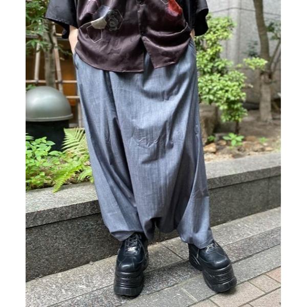 パンツ 絣ストライプ侍パンツ メンズ