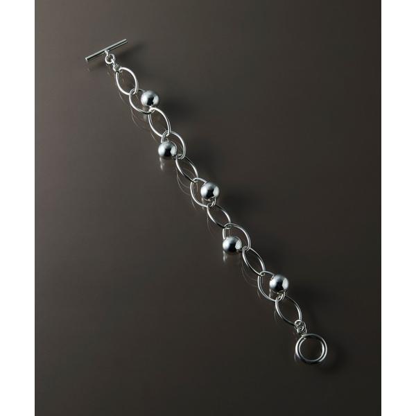 ブレスレット 「YArKA/ヤーカ」oval chain with ball mix design bracelet 「luslep8」 / 楕円とボールのデザインブレスレット メンズ レディース