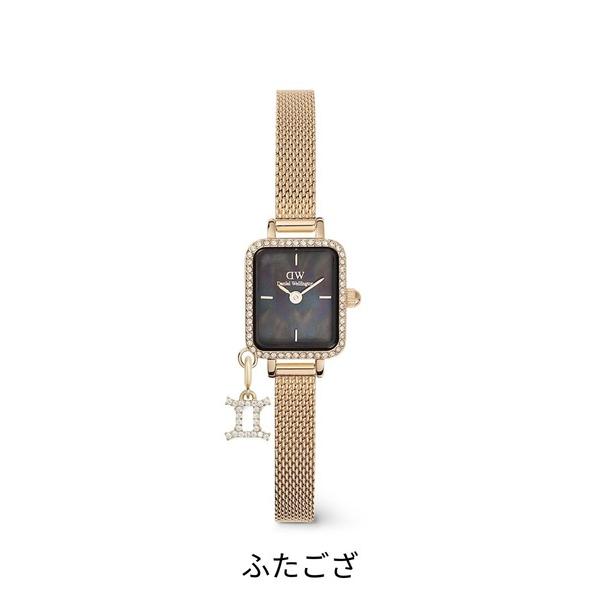 腕時計 レディース Quadro Mini Crystal Zodiac Sterling 15.4x18.2MM レーディス腕時計 ゴールド レディース メンズ