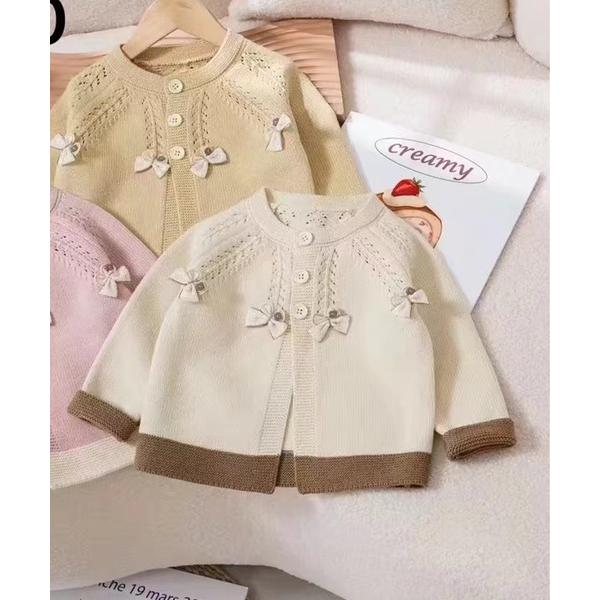 『セール実施中』ZOZO問い合わせ番号:87144155ショップ:aimoha，アイモハブランド:aimoha，アイモハ商品名:【aimoha-KIDS-】リボン付Aラインカーディガンカテゴリ:トップス>カーディガン/ボレロブランド品...