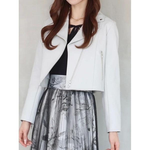 半額以下 値下げ中　フェイクレザーコンパクトライダースジャケット MERCURYDUO】フェイクレザーコンパクトライダースジャケット