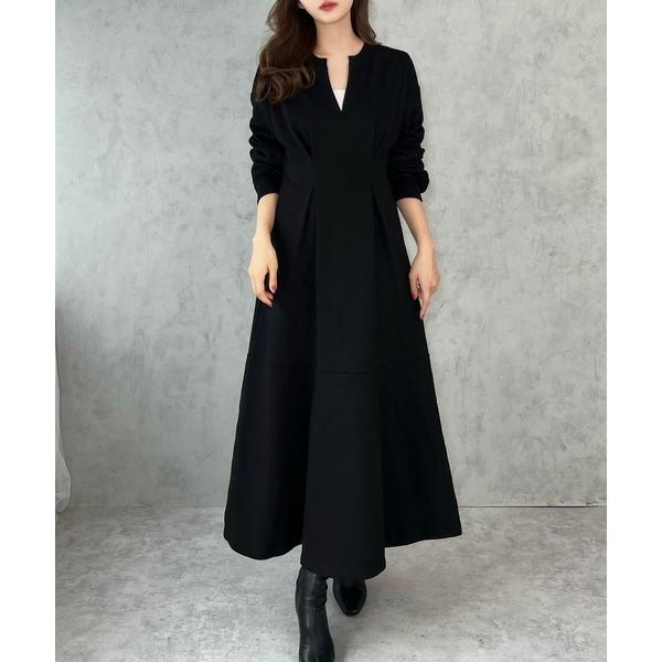 『タイムセール実施中』ZOZO問い合わせ番号:87148664ショップ:JUNOAH，ジュノアブランド:JUNOAH，ジュノア商品名:キーネック裏起毛マーメイドワンピース(スウェット)カテゴリ:ワンピース/ドレス>ワンピースブランド品...