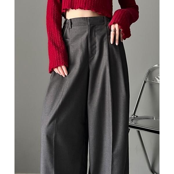 『タイムセール実施中』ZOZO問い合わせ番号:87181287ショップ:Classical Elf，クラシカルエルフブランド:classicalelf，クラシカルエルフ商品名:大人スタイリッシュ。ウエスト調節ホック付き美脚タックワイドパンツ...
