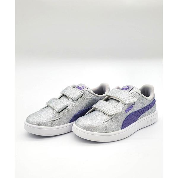 スニーカー PUMA/プーマ キッズ スニーカー キラキラ スマッシュ 3.0 グリッツグラム V PS 394686 キッズ 子供 男の子 女の子