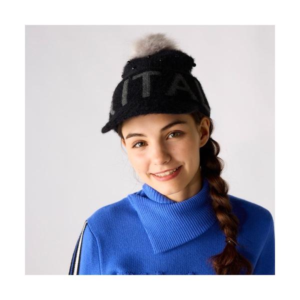 ニット帽 ニットキャップ レディース FILA GOLF/フィラゴルフ ゴルフウェア ブランド ロゴ ボンボン ニットキャップ ニット帽 レディース