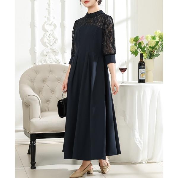 『タイムセール実施中』ZOZO問い合わせ番号:87287499ショップ:Lace Ladies，レースレディースブランド:Lace Ladies，レースレディース商品名:レース ドッキング タック ロング ワンピースカテゴリ:ワンピース/ド...