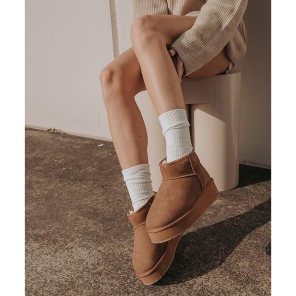 ムートン ブーツ emu/エミュー レディース ブーツ ムートンブーツ 厚底 Platform Micro Wool W13159 レディース