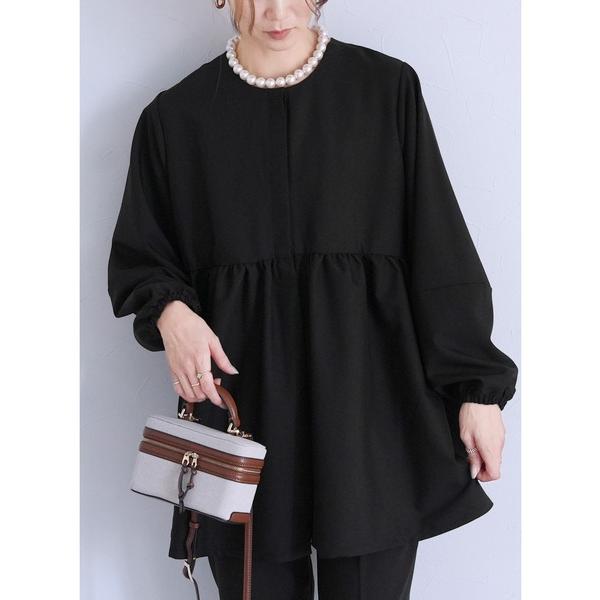 『タイムセール実施中』ZOZO問い合わせ番号:87325730ショップ:reca，レカブランド:reca，レカ商品名:ペプラムギャザーノーカラージャケットカテゴリ:フォーマルスーツ/小物>スーツジャケットブランド品番:bel-hr-0...