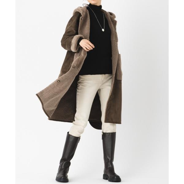 loin nuit ムートンコート ボアコート nuance button poodle coat