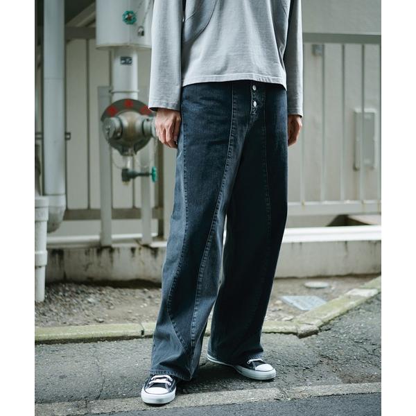 ワイドパンツ ジーンズ SWITCHING OVER DENIM メンズ