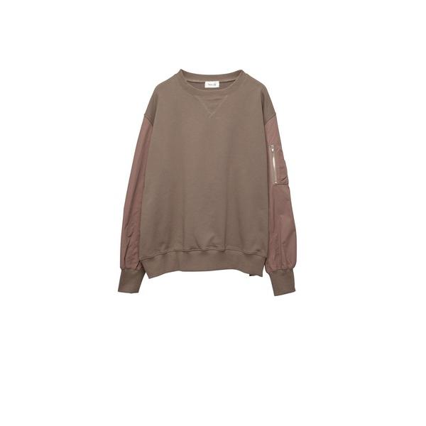トレーナー スウェット 「Nora Lily」MA-1 Sleeve Pullover SWEAT (UNISEX) メンズ レディース