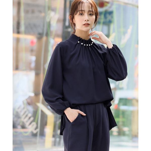 『タイムセール実施中』ZOZO問い合わせ番号:87537143ショップ:GIRL，ガールブランド:Flolia，フロリア商品名:タックパールペプラムプリーツブラウス テーパードパンツ セットアップ スーツ フォーマル セレモニー 卒業式 卒...