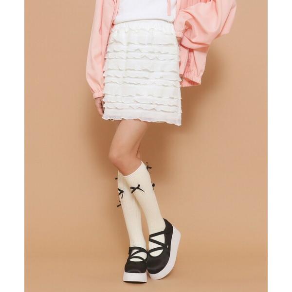 『タイムセール実施中』ZOZO問い合わせ番号:87537989ショップ:PINK-latte，ピンク ラテブランド:PINK-latte，ピンクラテ商品名:【130cmあり／インナー付き】ティアードフリルミニスカートカテゴリ:スカート&gt...