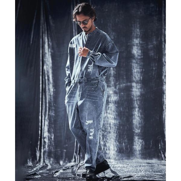 『セール実施中』ZOZO問い合わせ番号:87540679ショップ:CAMBIO，カンビオブランド:ANGENEHM，アンゲネーム商品名:mp12738-Used processing denim all-in-one デニムオールインワンカ...