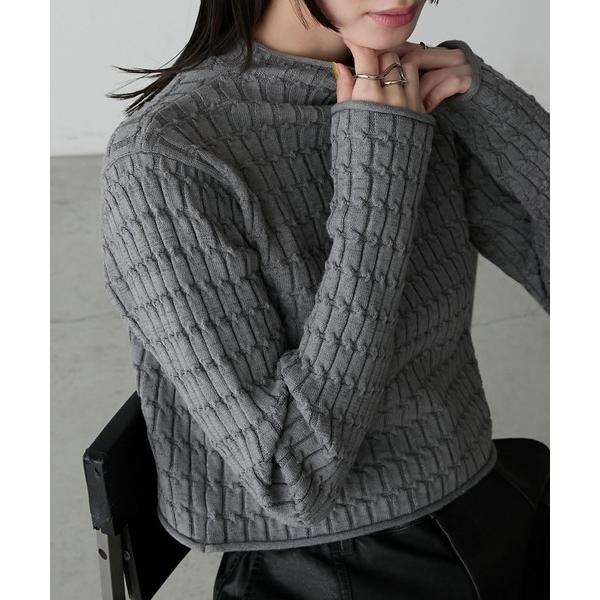 『タイムセール実施中』ZOZO問い合わせ番号:87542730ショップ:MONO-MART，モノマートブランド:forksy.，フォルクシー，MONO-MART，モノマート商品名:【forksy.】でこぼこセミハイネックニットプルオーバーカ...