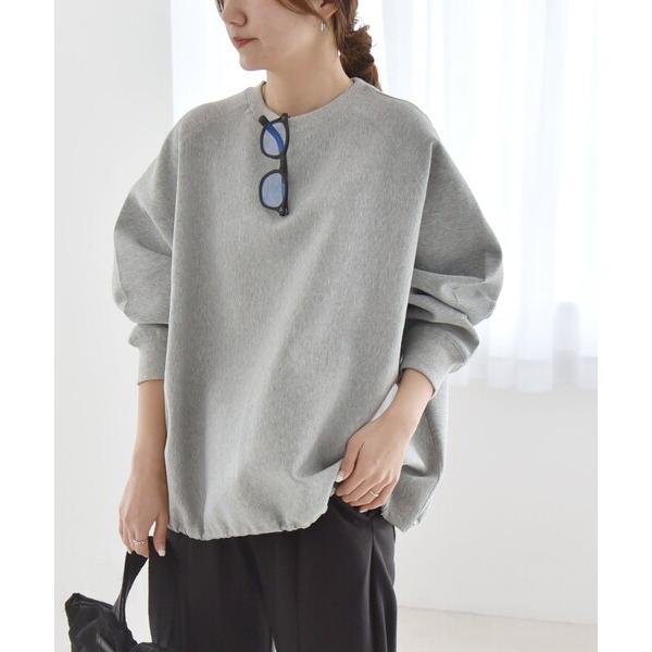 トレーナー スウェット quaranciel:「洗濯機可能」ポンチ ドロスト ルーズ プルオーバー レディース