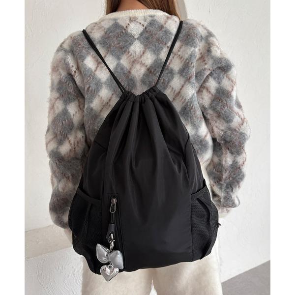 ZOZO問い合わせ番号:87640066ショップ:kutir，クティールブランド:kutir，クティール商品名:kutirlune／メッシュポケットナップサック　バックパックカテゴリ:バッグ>バックパック/リュックブランド品番:204...