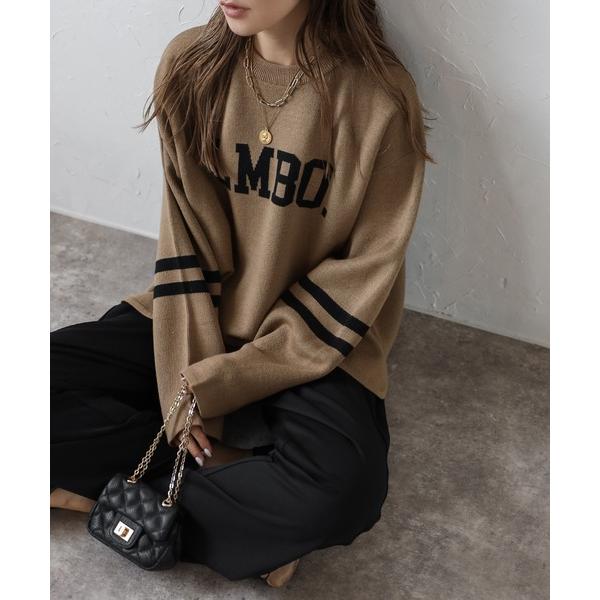 ZOZO問い合わせ番号:87815355ショップ:Bonjour Sagan，ボンジュールサガンブランド:Bonjour Sagan，ボンジュールサガン商品名:LMBOロゴラウンドカットニットプルオーバーカテゴリ:トップス>ニット/セ...