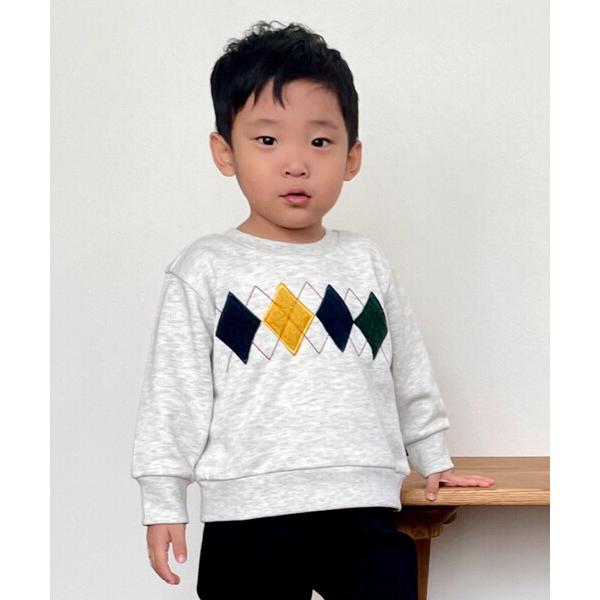 ベビー アーガイルモチーフ 長袖トレーナー(ベビーサイズ)