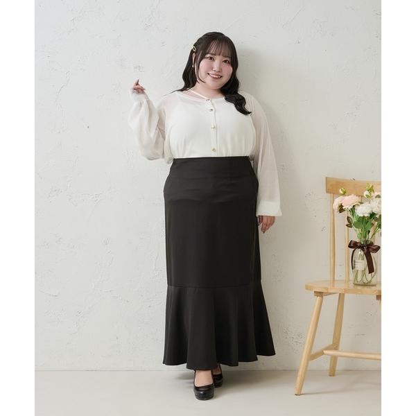 スカート 「Louiosy」「大きいサイズ」レースアップマーメイドスカート