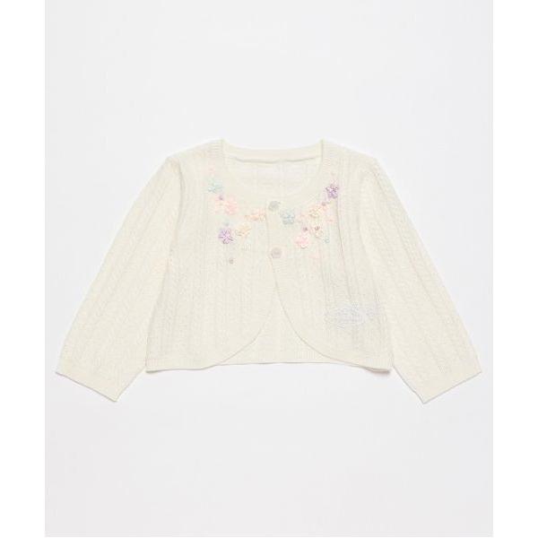 ※このアイテムは返品・交換対象外商品です。ZOZO問い合わせ番号:87869646ショップ:NARUMIYA ONLINE，ナルミヤ オンラインブランド:mezzo piano，メゾピアノ商品名:☆リボン刺繍ニットボレロカテゴリ:ママ＆ベビ...