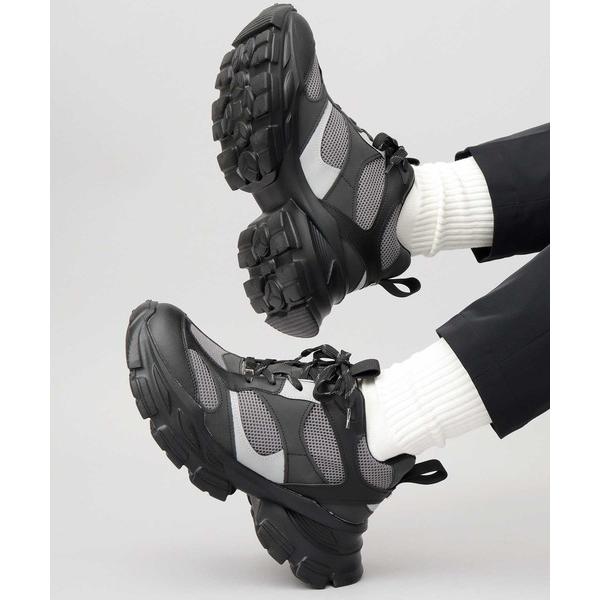 スニーカー ＋7cm ボリュームハイソール 厚底 スニーカー アグリーシューズ メンズ