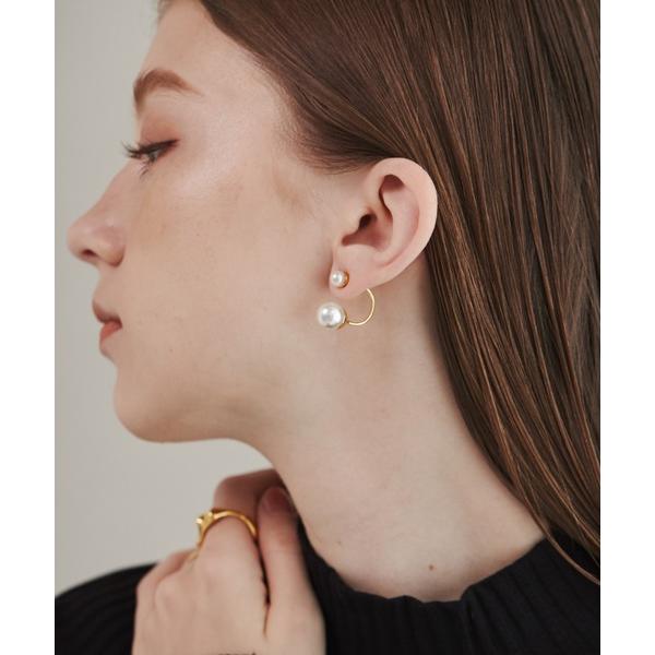 『タイムセール実施中』ZOZO問い合わせ番号:87885295ショップ:Bonjour Sagan，ボンジュールサガンブランド:ciite'，シーテ，Bonjour Sagan，ボンジュールサガン商品名:ダブルパールキャッチ イヤリング  ...