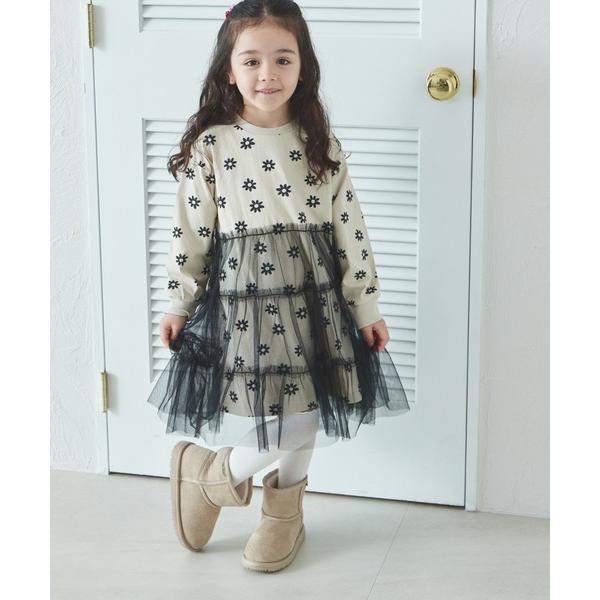 『タイムセール実施中』ZOZO問い合わせ番号:88019455ショップ:pairmanon，ペアマノンブランド:pairmanon，ペアマノン，coucou manon，ククゥ マノン商品名:チュールドッキング カットソー 長袖ワンピースカ...