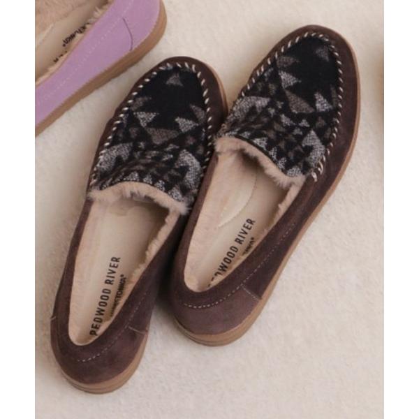 デッキシューズ モカシン レッドウッドリバーミネトンカ M02C ファー付きモカシン レディース