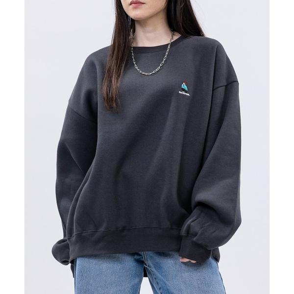 トレーナー スウェット 「a-r」JOHN'S CLOSET別注「Red Cap Girl/レッドキャップガール」ワンポイントガール刺繍ルーズサイズクルーネックスウェット