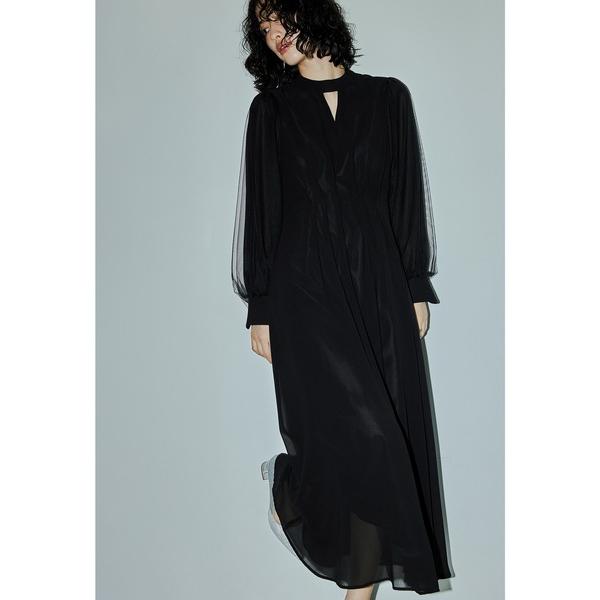 ZOZO問い合わせ番号:88088010ショップ:bflat，ビーフラットブランド:niana，ニアナ，et.UNiVER，エトユニベール商品名:Vネックシアースリーブドレス キーホールネック シンプル 結婚式 成人式 二次会 同窓会 パー...