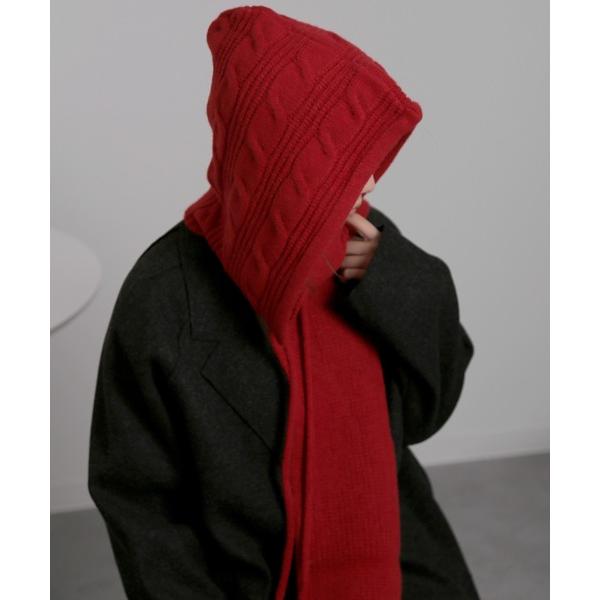 ZOZO問い合わせ番号:88091656ショップ:CERCA，チェルカブランド:Chiina，チーナ商品名:Chiina/ニットフードマフラーカテゴリ:帽子>ニットキャップ/ビーニーブランド品番:SDL0093素材:アクリルカラー:ア...