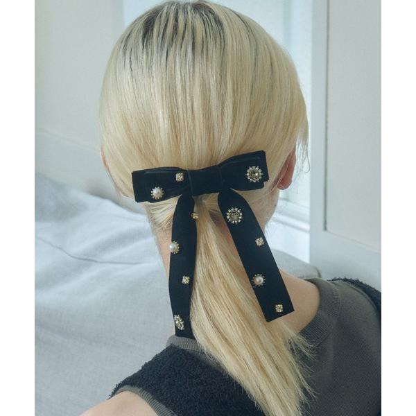 ZOZO問い合わせ番号:88094642ショップ:GOLDY，ゴールディブランド:GOLDY，ゴールディ商品名:デコラティブ ベロア リボン バレッタカテゴリ:ヘアアクセサリー>バレッタ/ヘアクリップブランド品番:6241103素材:...
