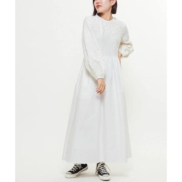 ワンピース JACQUARD DOCKING DRESS