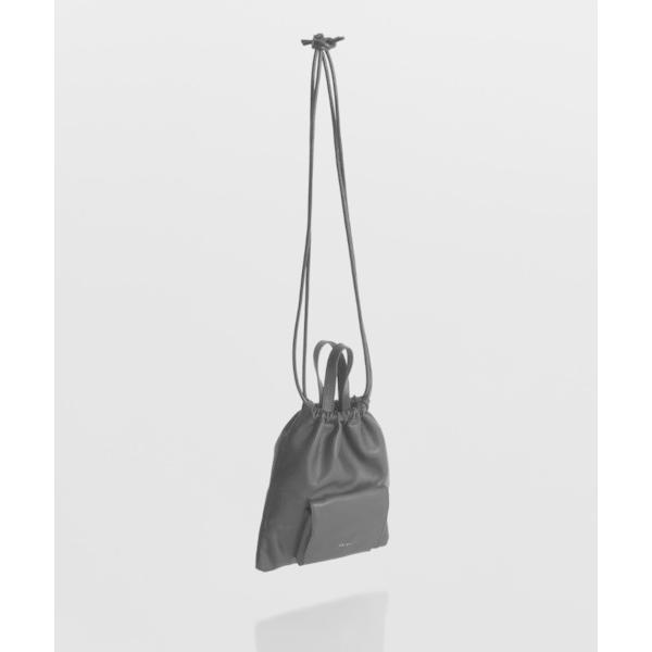 ハンドバッグ 「YArKA/ヤーカ」 real leather drawstring shoulder mini bag 「bdbd4」/ リアルレザー巾着風ハンドル付ショルダーバッグ