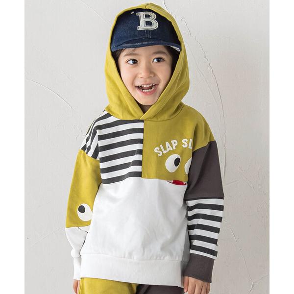 『タイムセール実施中』ZOZO問い合わせ番号:88296035ショップ:BEBE ONLINE STORE，ベベ オンラインストアブランド:SLAP SLIP，スラップスリップ商品名:【お揃い】おめめギョロギョロモンスターバイカラーフーディ...