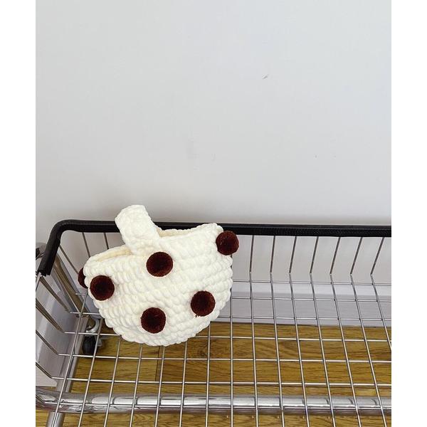 『タイムセール実施中』ZOZO問い合わせ番号:88298208ショップ:aimoha，アイモハブランド:aimoha，アイモハ商品名:【aimoha-KIDS-】ボンボン付きニット編みハンドバッグカテゴリ:バッグ>ハンドバッグブランド...